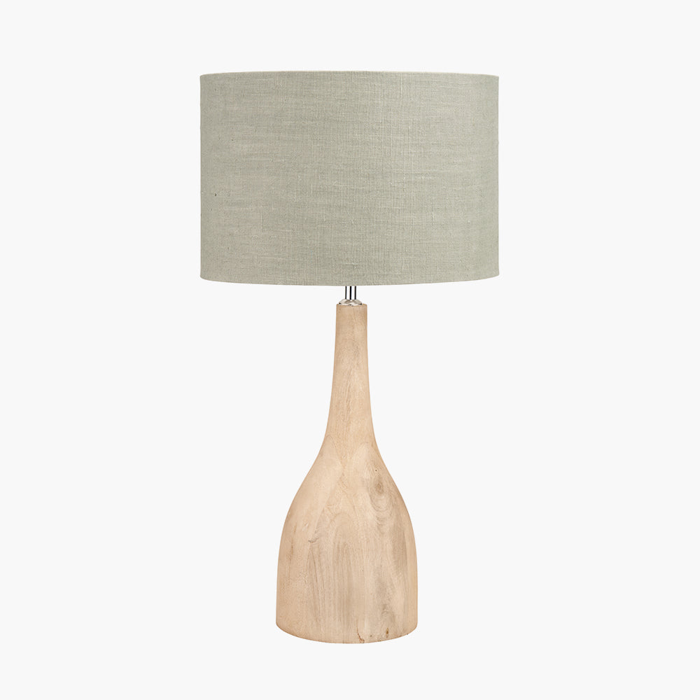 Corella Natural Mango Wood Curved Table Lamp - Base Only